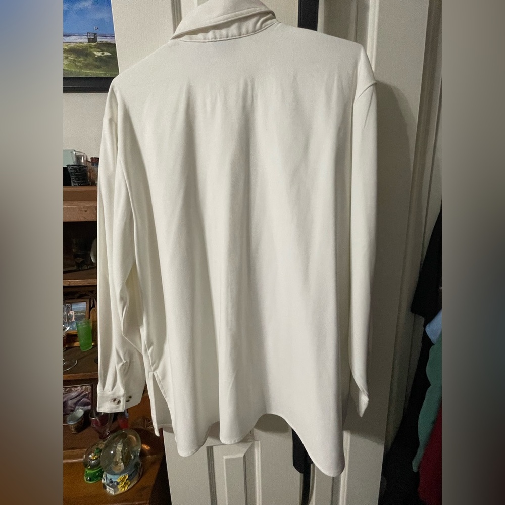 Lisa Joseph stretch button down dress top - Picture 6 of 6